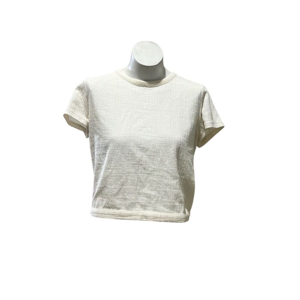 Madewell Women's Ivory Tie-Back Short Sleeve Top Size M Casual - Picture 9 of 9